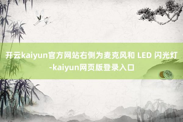 开云kaiyun官方网站右侧为麦克风和 LED 闪光灯-kaiyun网页版登录入口